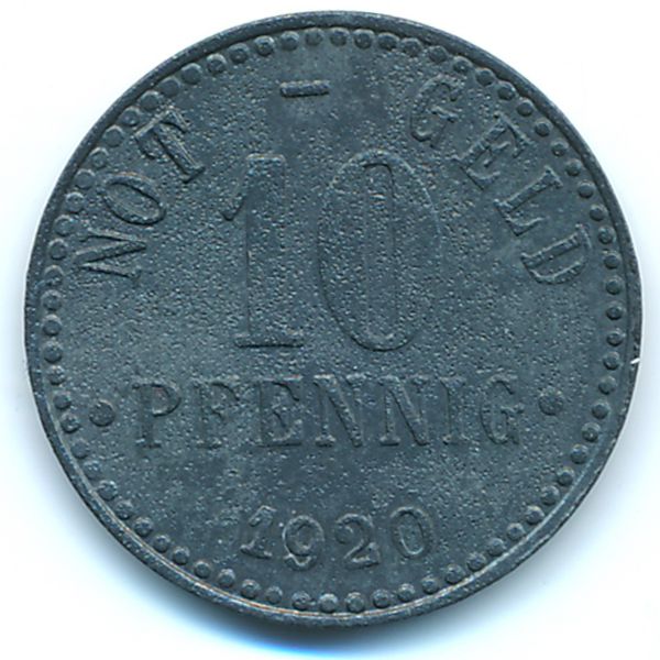 Брауншвейг., 10 пфеннигов (1920 г.)