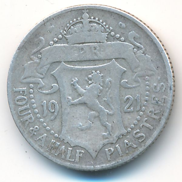 Кипр, 4 1/2 пиастра (1921 г.)