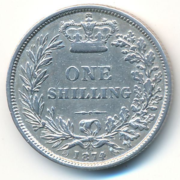Великобритания, 1 шиллинг (1874 г.)