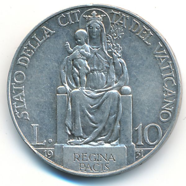 Ватикан, 10 лир (1931 г.)