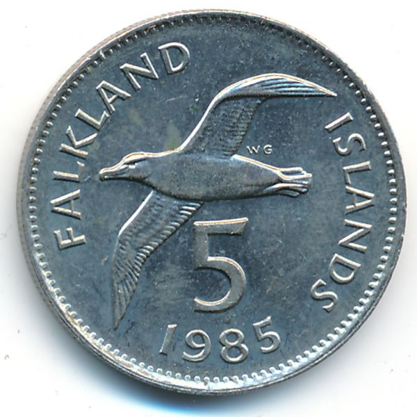 Фолклендские острова, 5 пенсов (1985 г.)