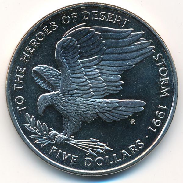 Маршалловы острова, 5 долларов (1991 г.)