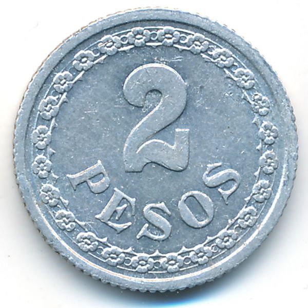 Парагвай, 2 песо (1938 г.)