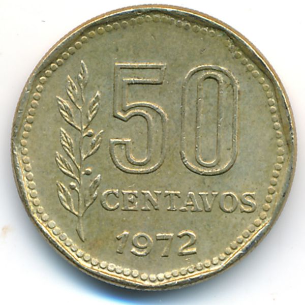 Аргентина, 50 сентаво (1972 г.)