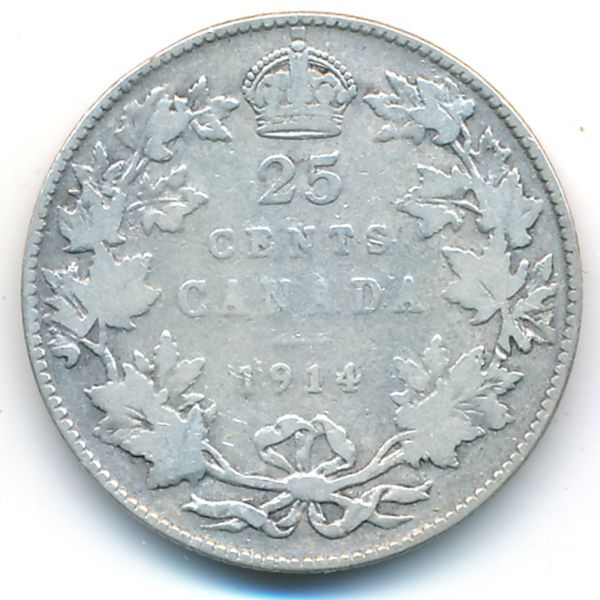 Канада, 25 центов (1914 г.)