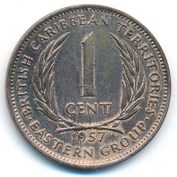 Восточные Карибы, 1 цент (1957 г.)