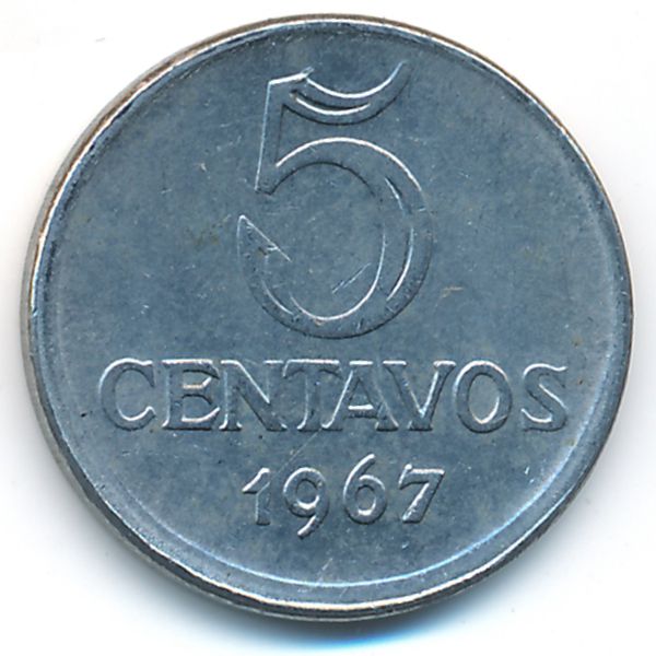 Бразилия, 5 сентаво (1967 г.)