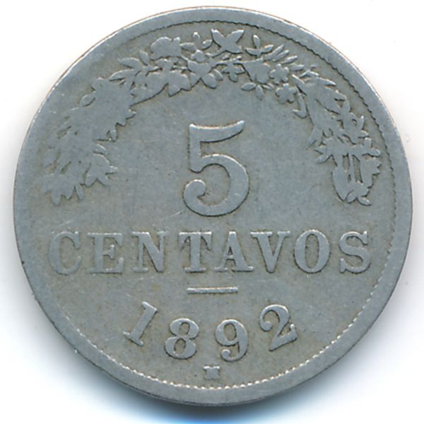 Боливия, 5 сентаво (1892 г.)