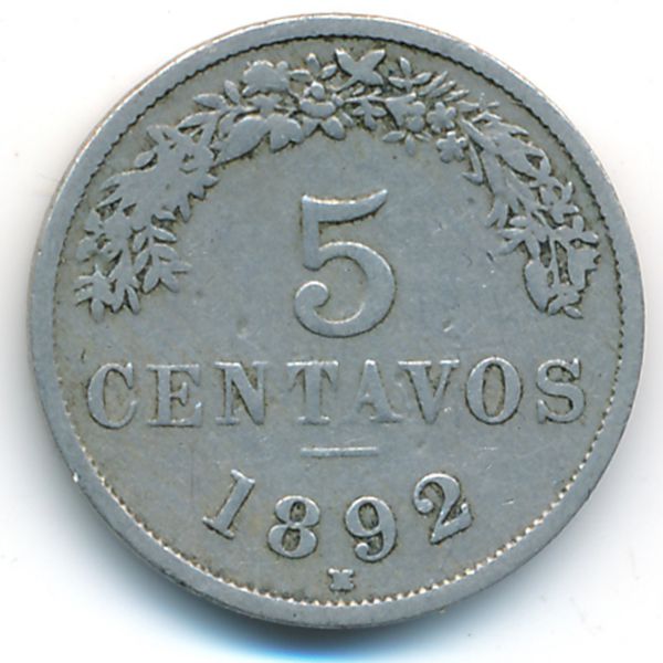 Боливия, 5 сентаво (1892 г.)