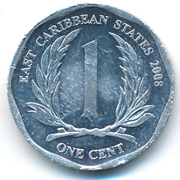 Восточные Карибы, 1 цент (2008 г.)