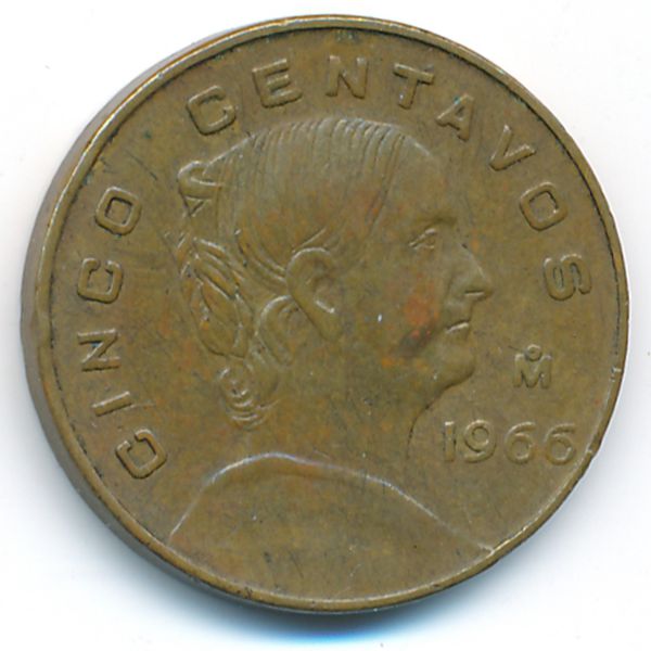 Мексика, 5 сентаво (1966 г.)