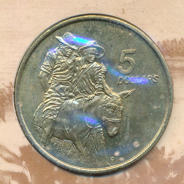 Австралия, 5 долларов (1990 г.)