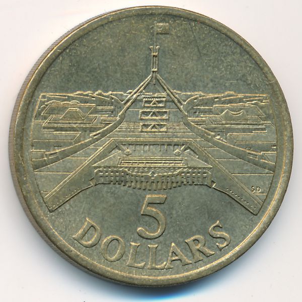 Австралия, 5 долларов (1988 г.)