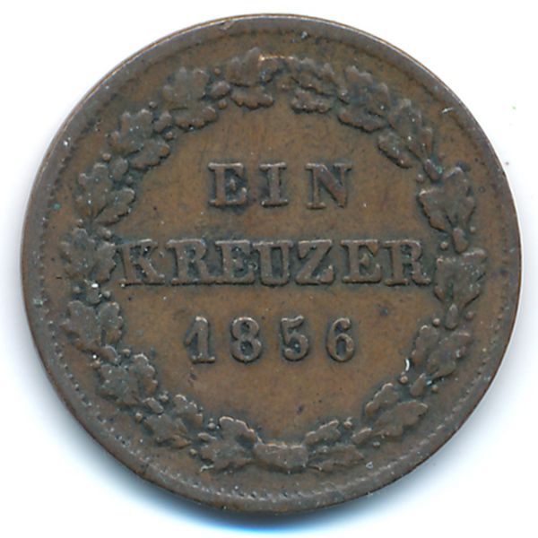 Нассау, 1 крейцер (1856 г.)