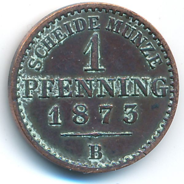 Пруссия, 1 пфеннинг (1873 г.)