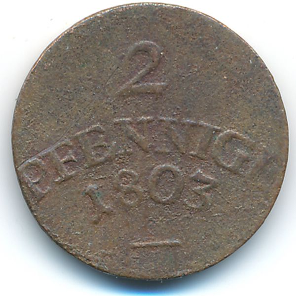 Саксен-Веймар-Эйзенах, 2 пфеннига (1803 г.)