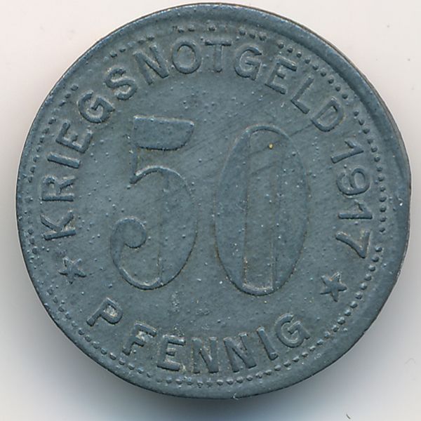 Гуммерсбах., 50 пфеннигов (1917 г.)