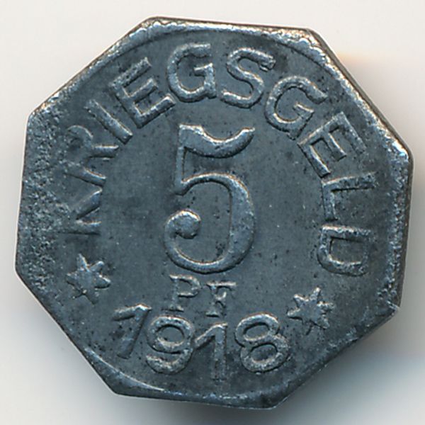 Гайльдорф., 5 пфеннигов (1918 г.)