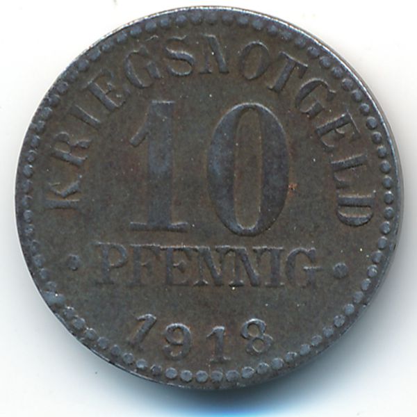 Брауншвейг., 10 пфеннигов (1918 г.)
