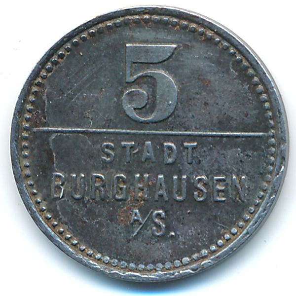 Бургхаузен., 5 пфеннигов (1918 г.)