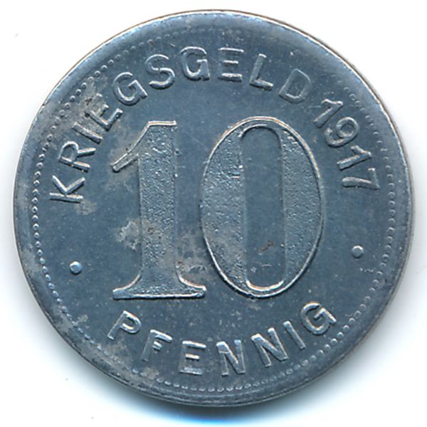 Эльберфельд., 10 пфеннигов (1917 г.)