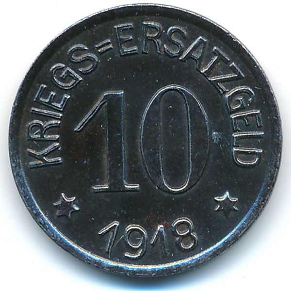 Крефельд., 10 пфеннигов (1918 г.)