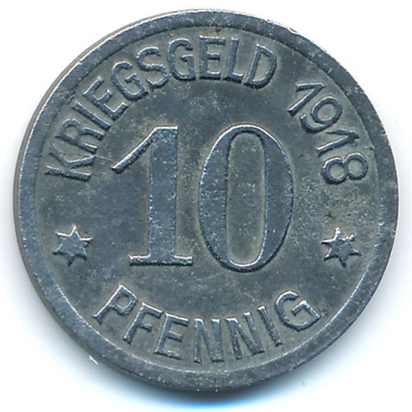 Кобленц., 10 пфеннигов (1918 г.)
