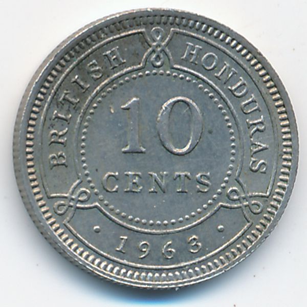 Британский Гондурас, 10 центов (1963 г.)