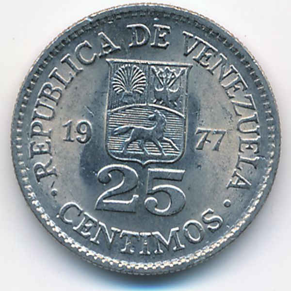 Венесуэла, 25 сентимо (1977 г.)