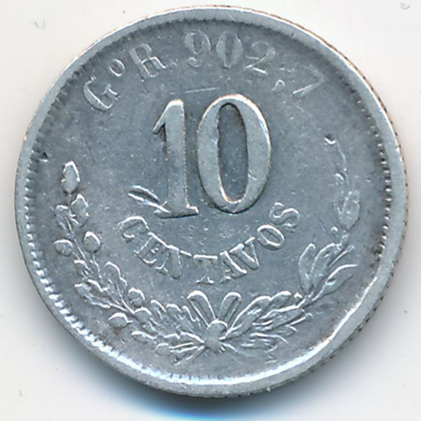 Мексика, 10 сентаво (1890 г.)