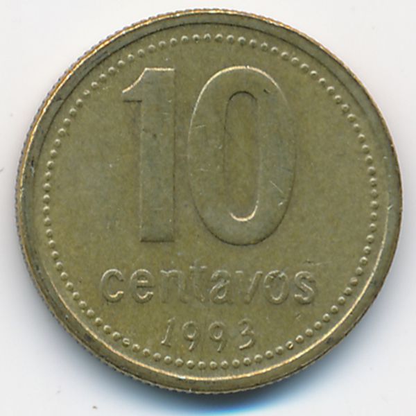 Аргентина, 10 сентаво (1993 г.)