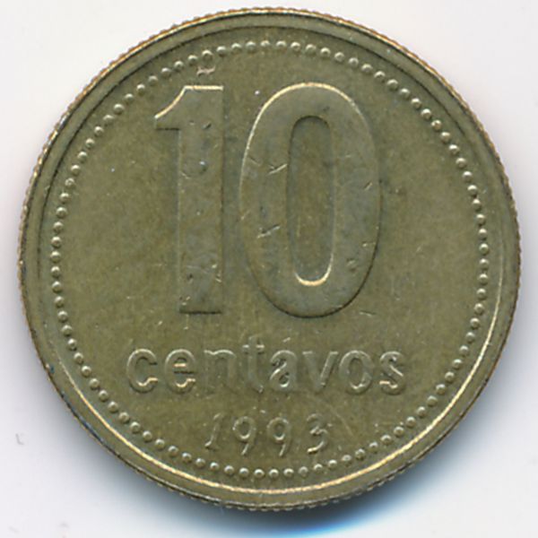 Аргентина, 10 сентаво (1993 г.)