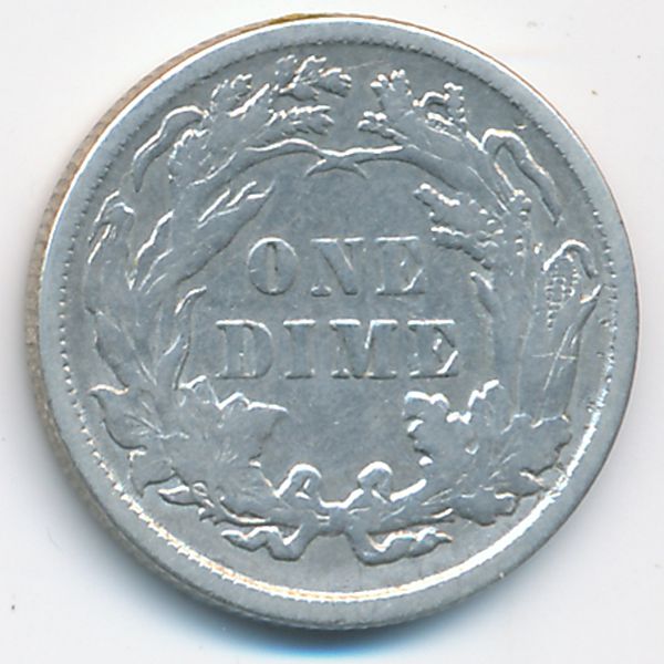 США, 1 дайм (1887 г.)
