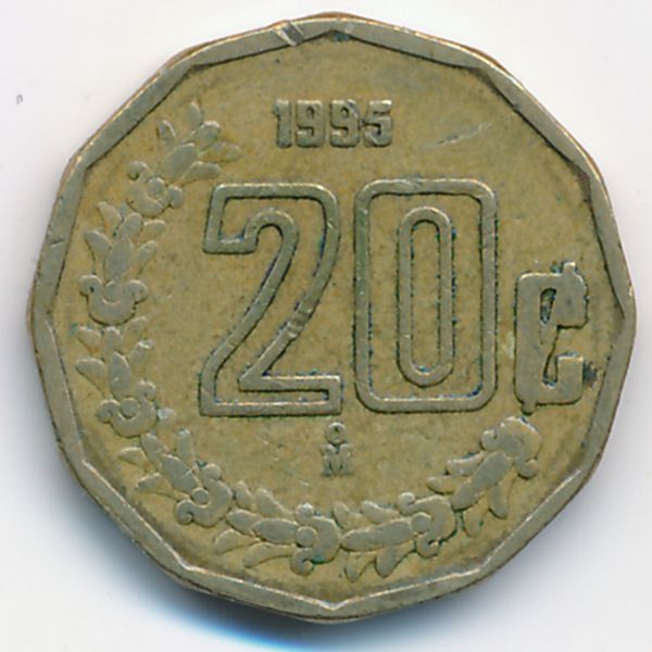 Мексика, 20 сентаво (1995 г.)