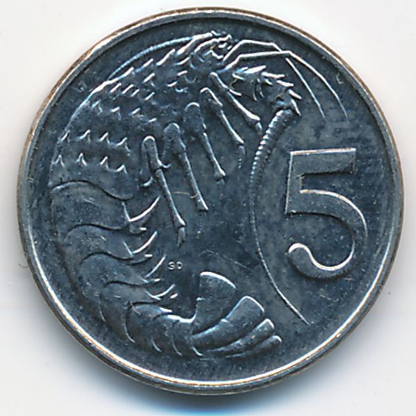 Каймановы острова, 5 центов (1992 г.)