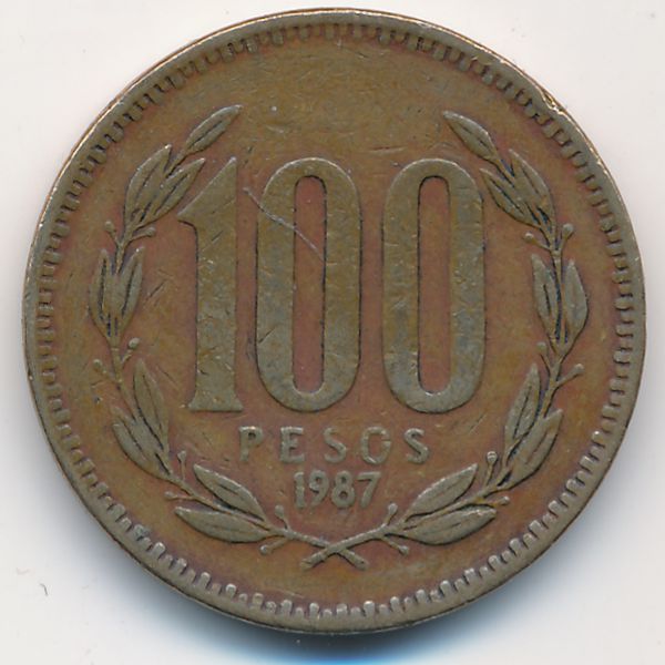 Чили, 100 песо (1987 г.)