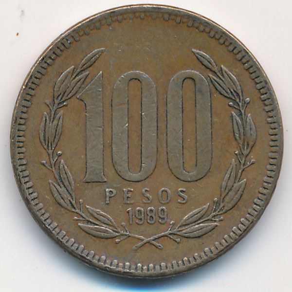 Чили, 100 песо (1989 г.)