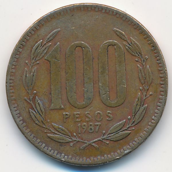Чили, 100 песо (1987 г.)