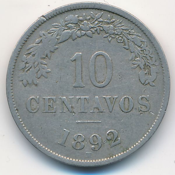 Боливия, 10 сентаво (1892 г.)