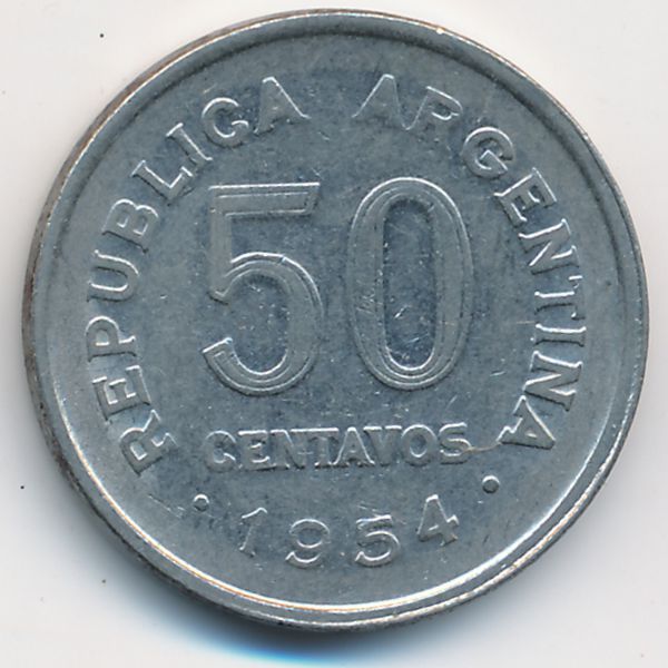Аргентина, 50 сентаво (1954 г.)
