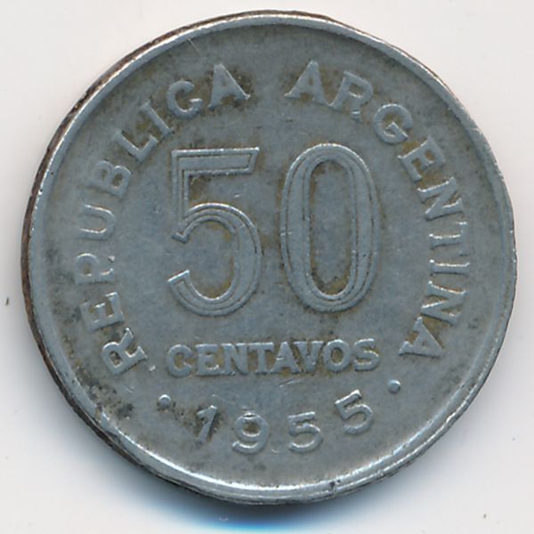 Аргентина, 50 сентаво (1955 г.)