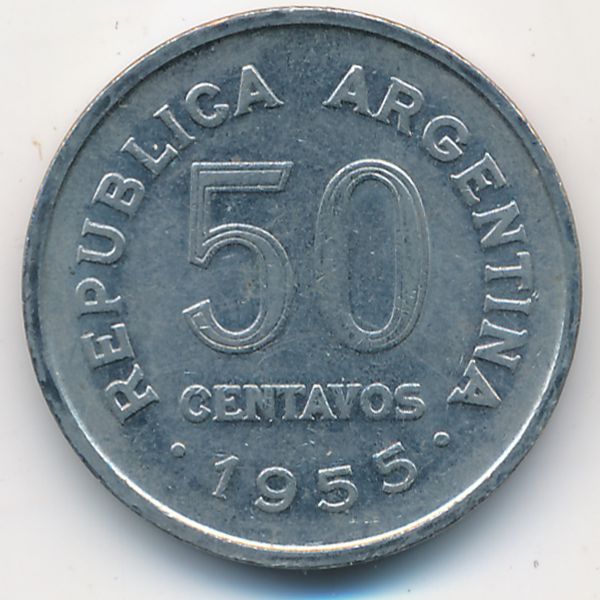 Аргентина, 50 сентаво (1955 г.)