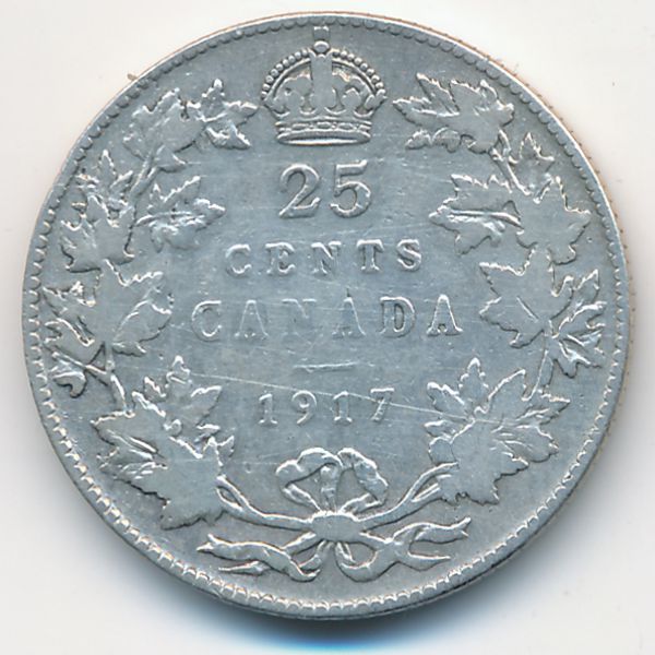Канада, 25 центов (1917 г.)