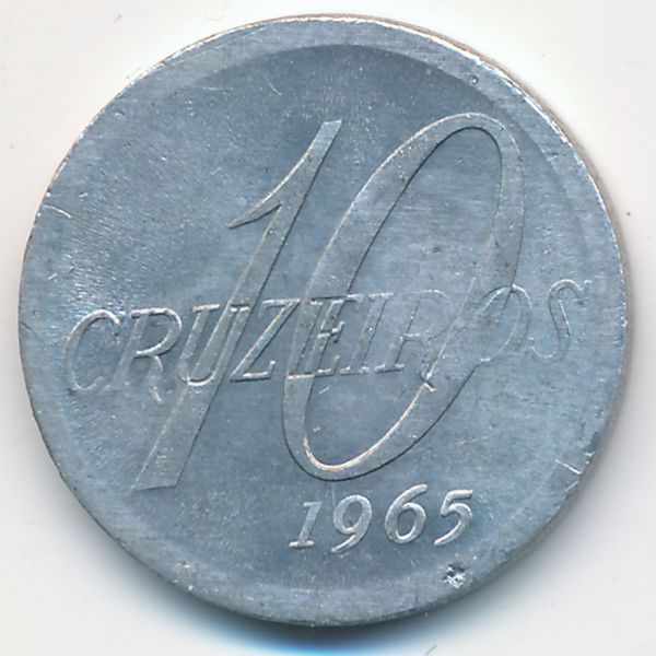 Бразилия, 10 крузейро (1965 г.)
