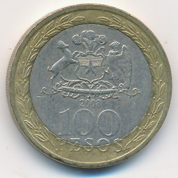 Чили, 100 песо (2008 г.)