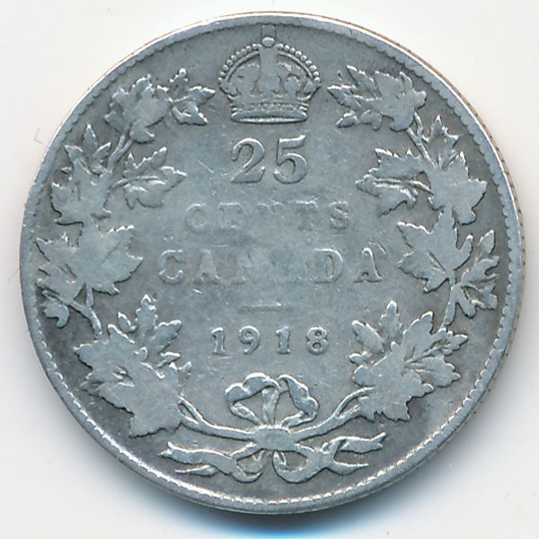 Канада, 25 центов (1918 г.)