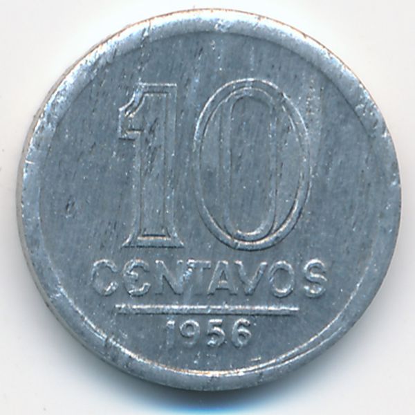 Бразилия, 10 сентаво (1956 г.)