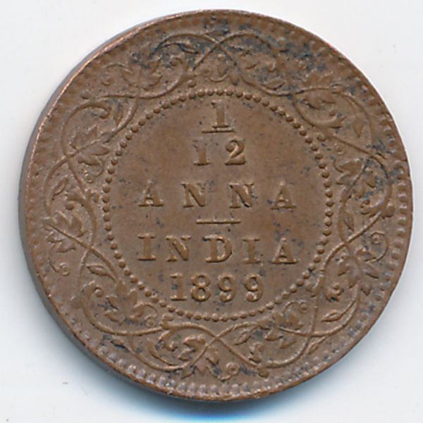 Британская Индия, 1/12 анны (1899 г.)