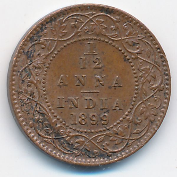 Британская Индия, 1/12 анны (1899 г.)