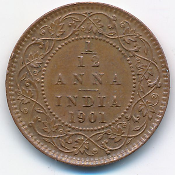 Британская Индия, 1/12 анны (1901 г.)